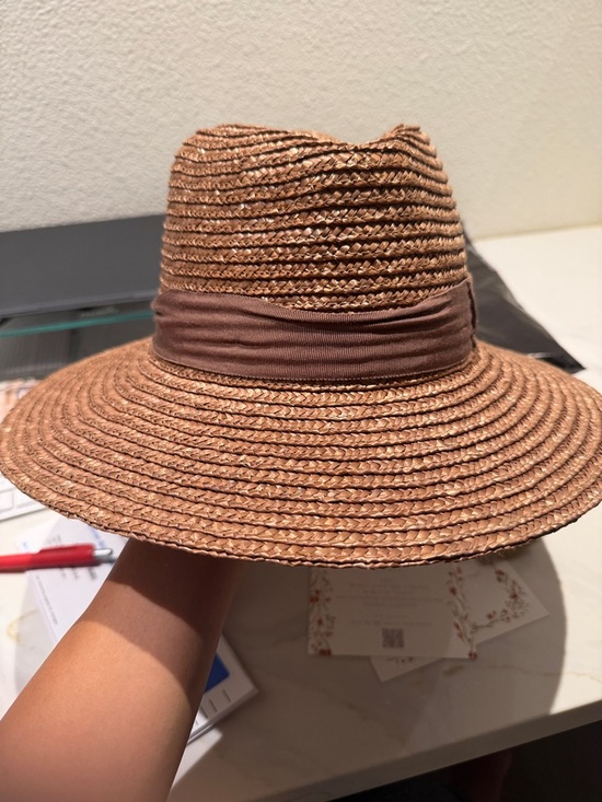 Brixton Accessories - Brixton Brown Straw Fedora Hat with Brown Band
